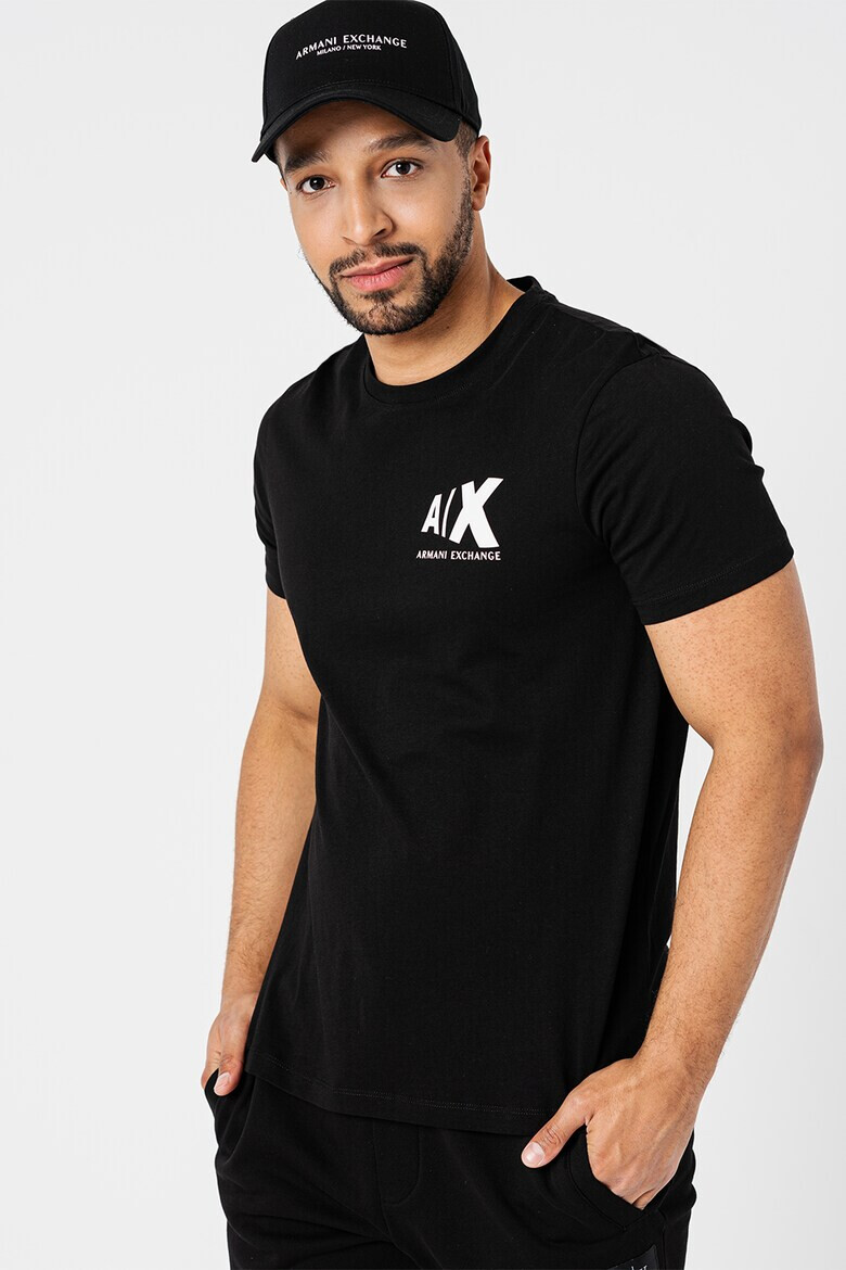 ARMANI EXCHANGE Памучна тениска с лого - Pepit.bg