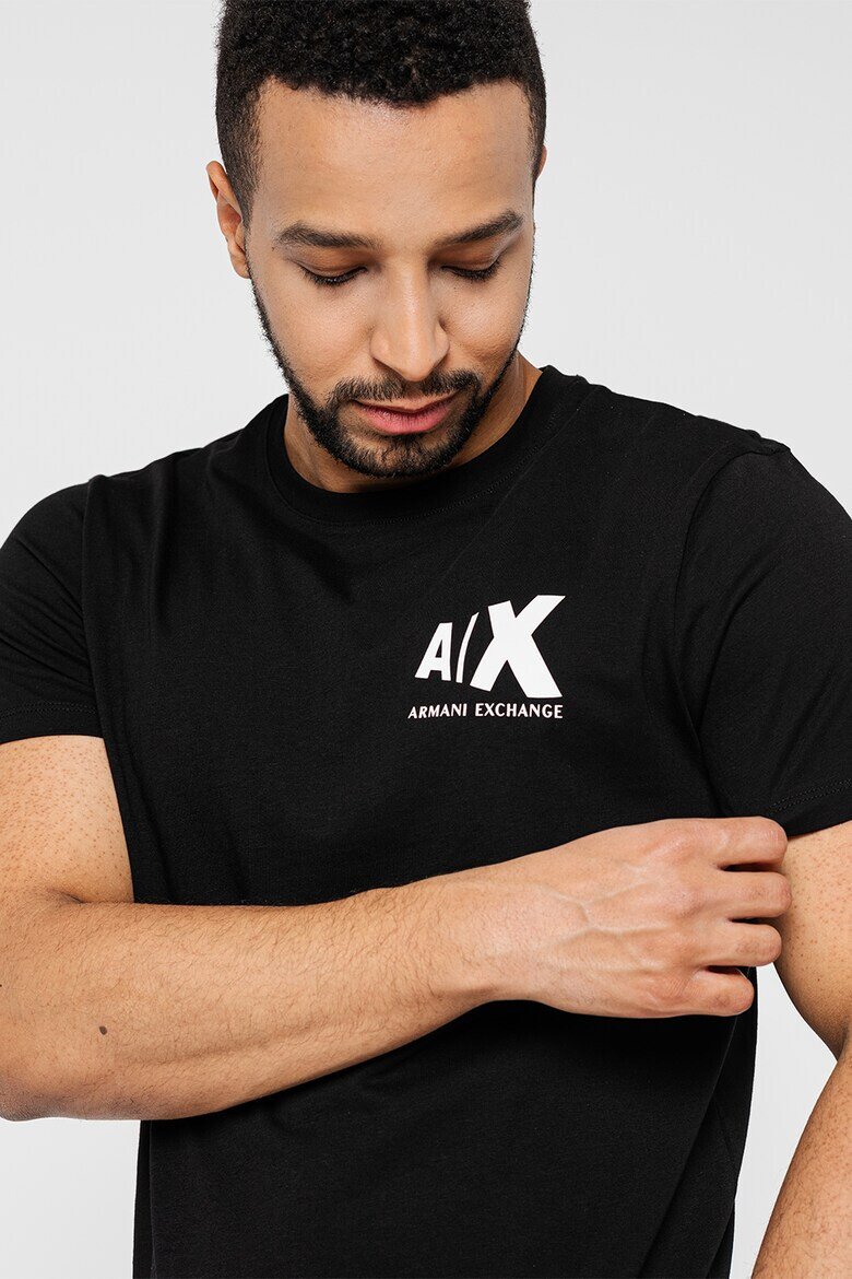 ARMANI EXCHANGE Памучна тениска с лого - Pepit.bg