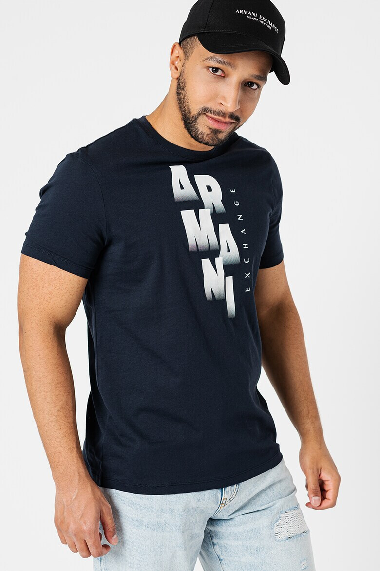 ARMANI EXCHANGE Памучна тениска с лого - Pepit.bg