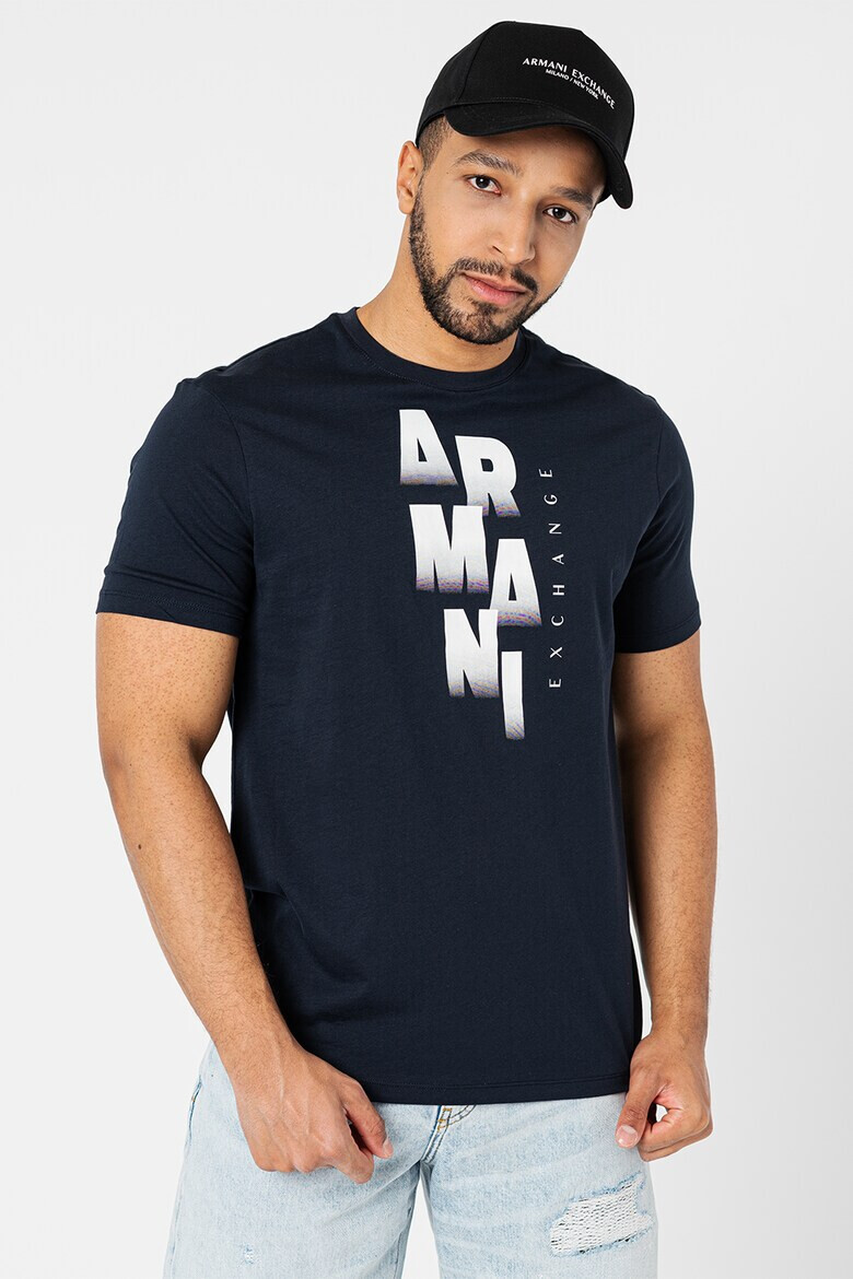 ARMANI EXCHANGE Памучна тениска с лого - Pepit.bg