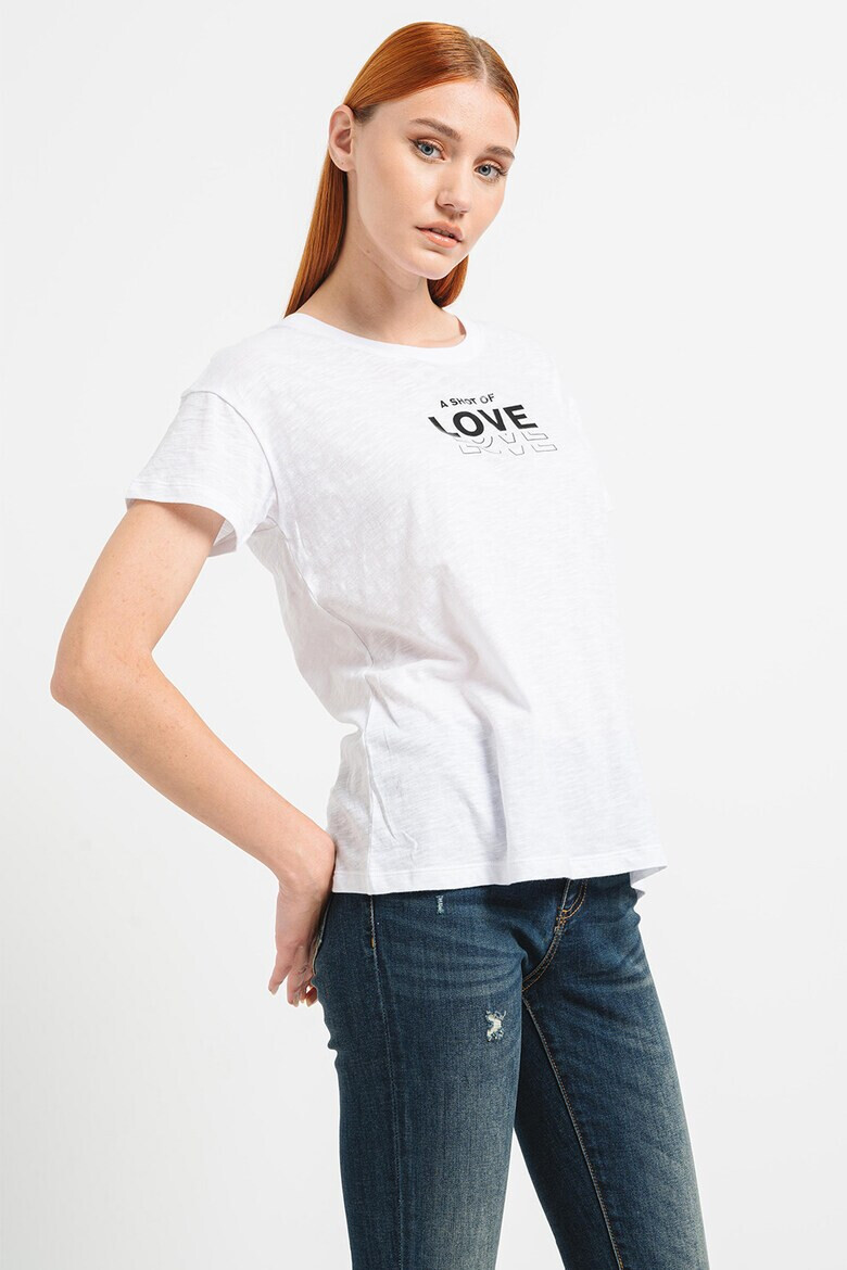 ARMANI EXCHANGE Памучна тениска с надпис - Pepit.bg