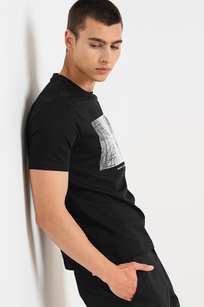 ARMANI EXCHANGE Памучна тениска с принт - Pepit.bg