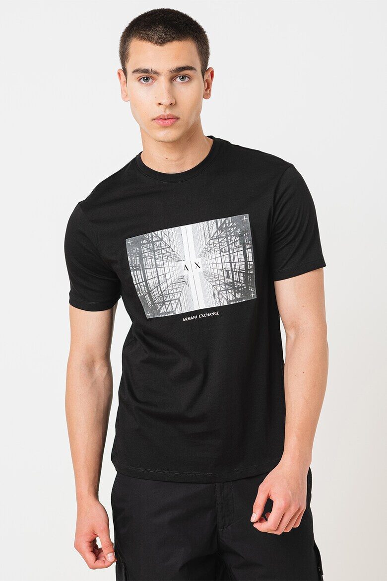 ARMANI EXCHANGE Памучна тениска с принт - Pepit.bg