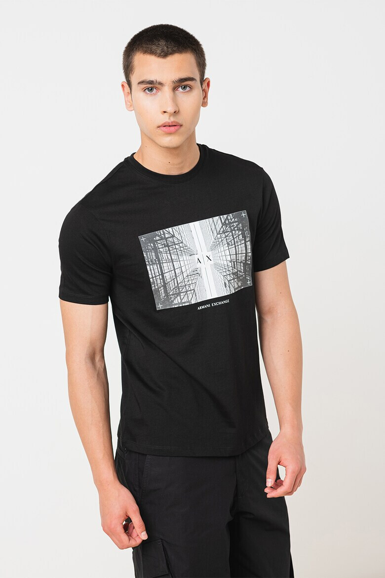 ARMANI EXCHANGE Памучна тениска с принт - Pepit.bg