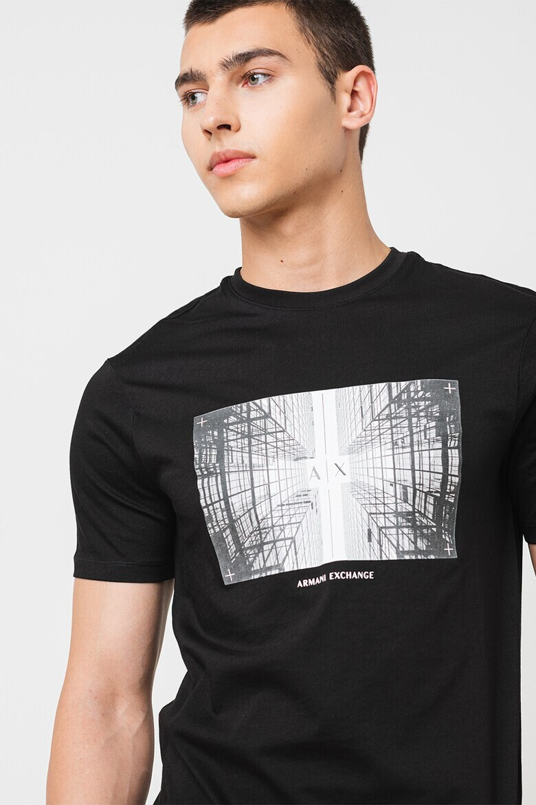 ARMANI EXCHANGE Памучна тениска с принт - Pepit.bg