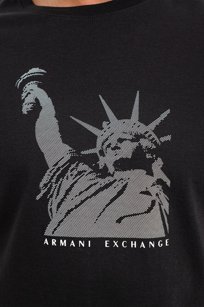 ARMANI EXCHANGE Памучна тениска с шарка - Pepit.bg