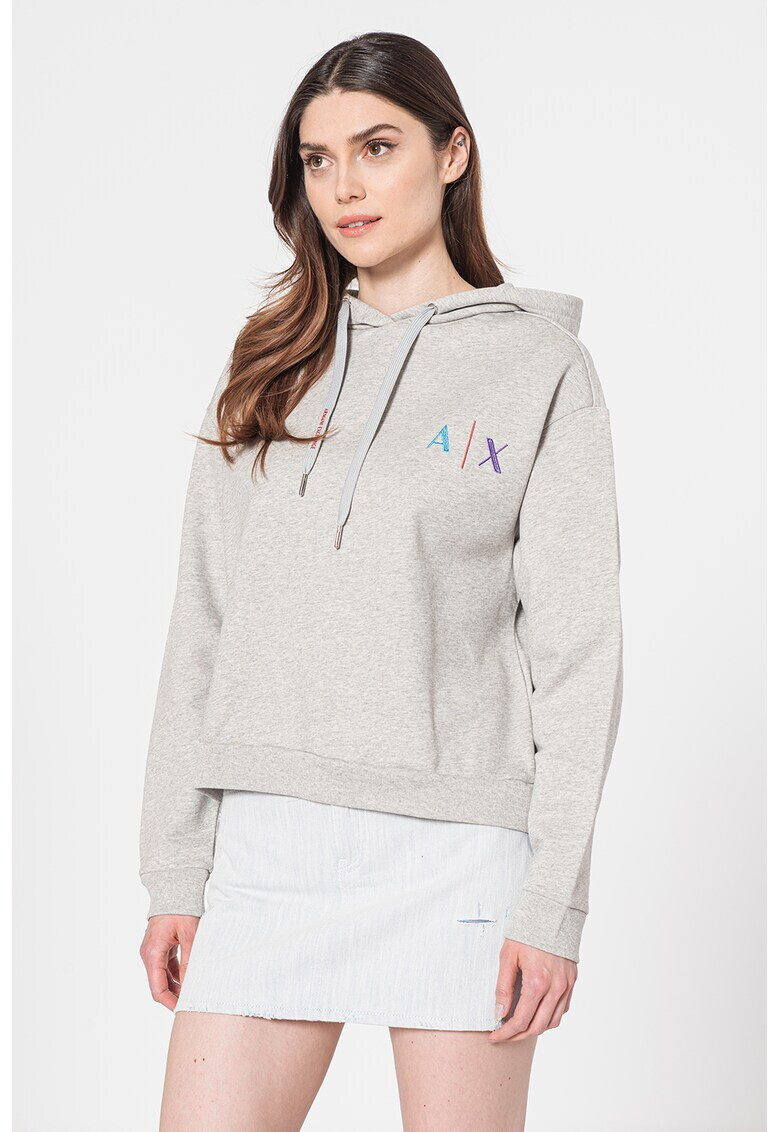 ARMANI EXCHANGE Памучно худи с бродирано лого - Pepit.bg
