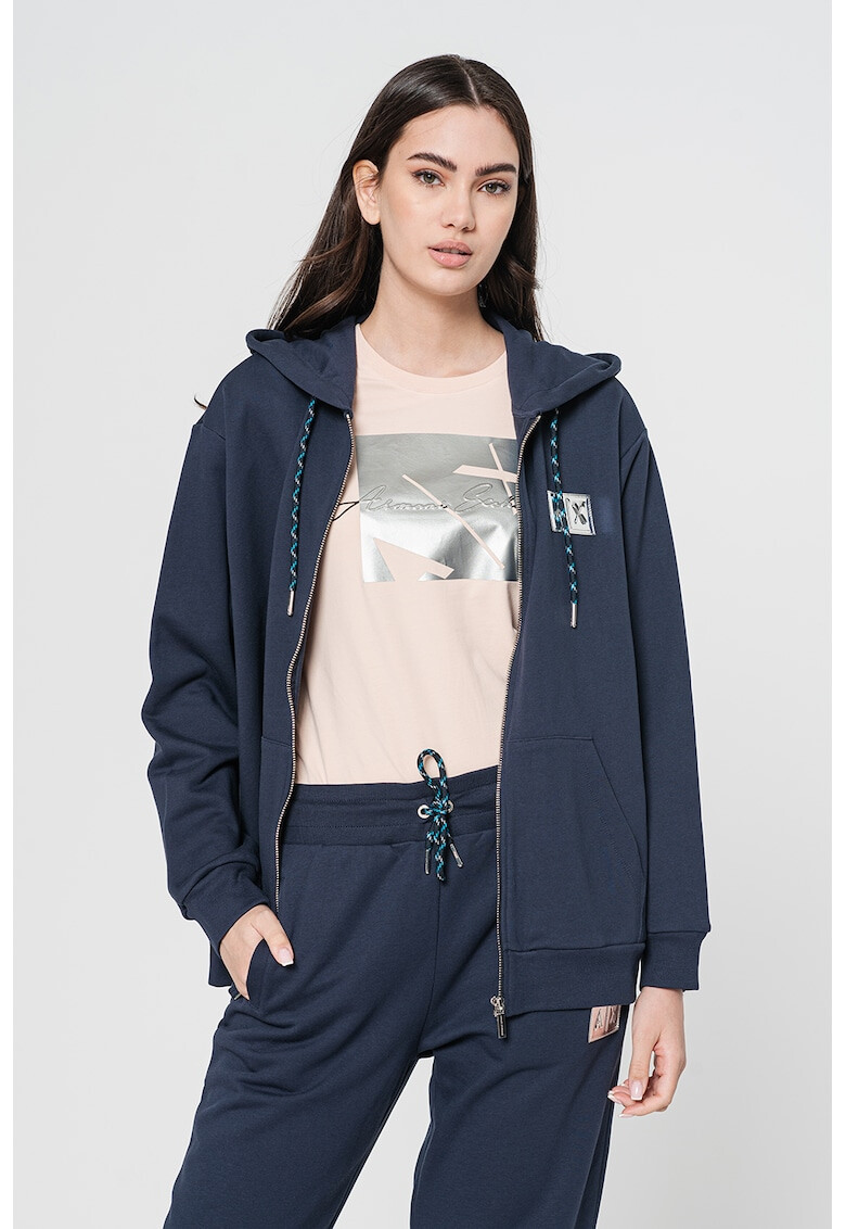 ARMANI EXCHANGE Памучно худи с цип - Pepit.bg