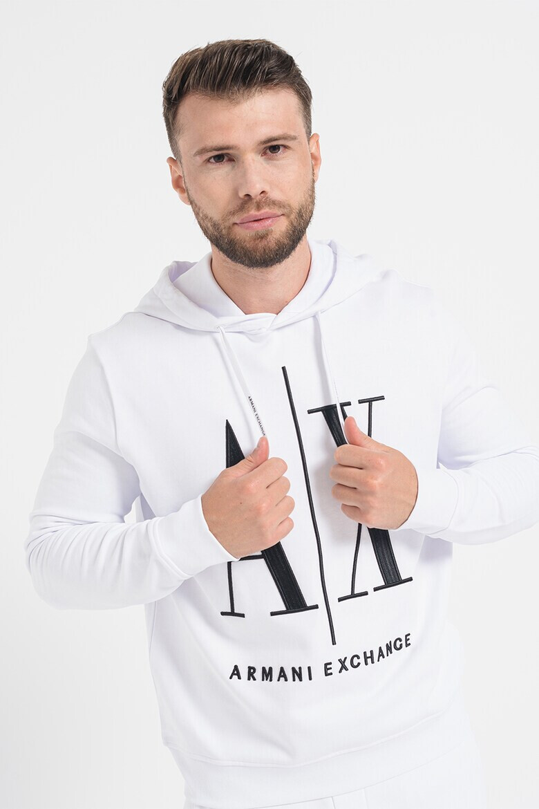 ARMANI EXCHANGE Памучно худи с бродирано лого - Pepit.bg