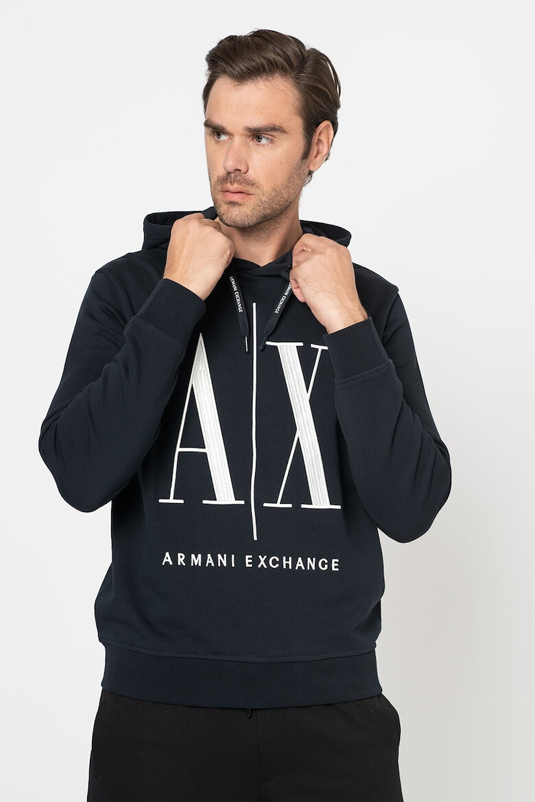 ARMANI EXCHANGE Памучно худи с бродирано лого - Pepit.bg