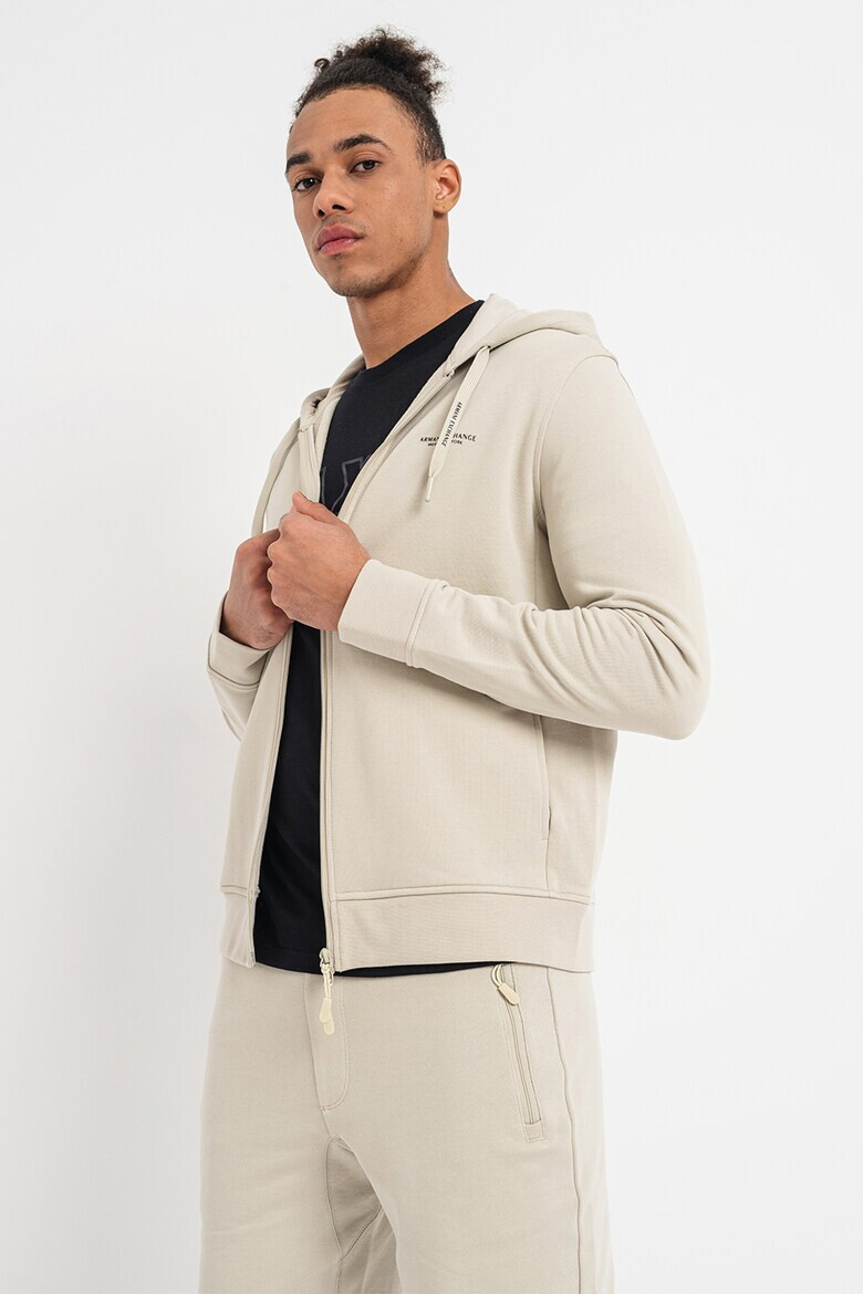 ARMANI EXCHANGE Памучно худи с цип и лога - Pepit.bg