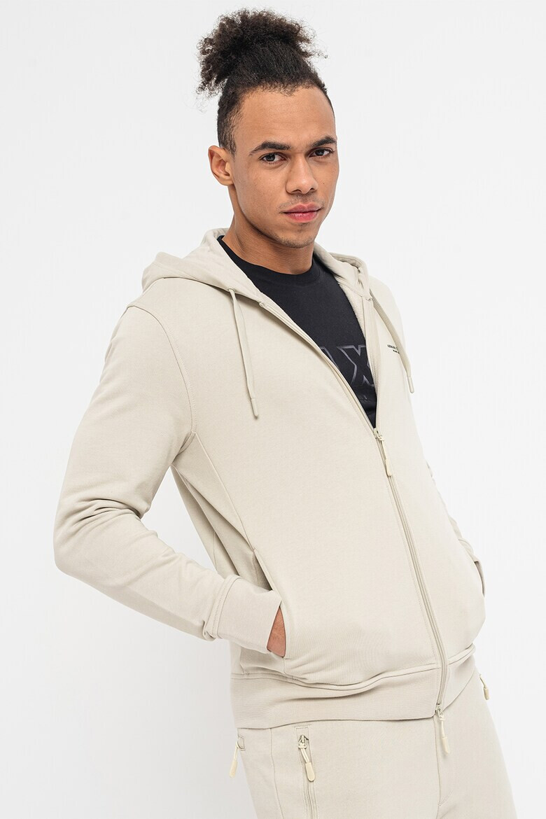 ARMANI EXCHANGE Памучно худи с цип и лога - Pepit.bg