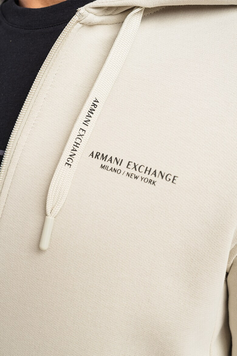 ARMANI EXCHANGE Памучно худи с цип и лога - Pepit.bg