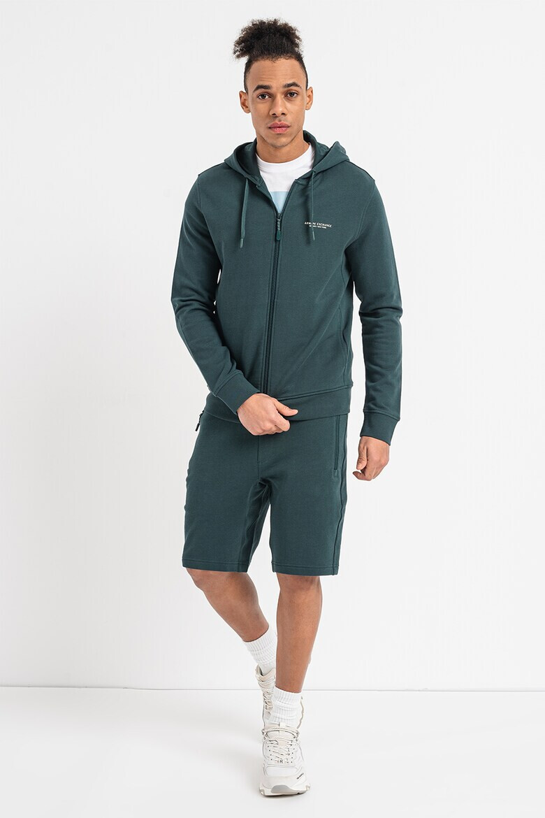 ARMANI EXCHANGE Памучно худи с цип и лого - Pepit.bg