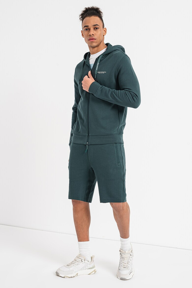 ARMANI EXCHANGE Памучно худи с цип и лого - Pepit.bg