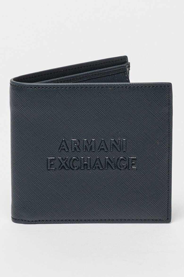 ARMANI EXCHANGE Портфейл с двойно прегъване и ефект Сафиано - Pepit.bg