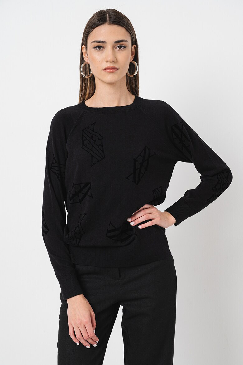ARMANI EXCHANGE Пуловер с коприна и монограм - Pepit.bg