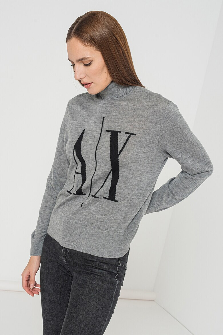 ARMANI EXCHANGE Пуловер с поло и лого - Pepit.bg