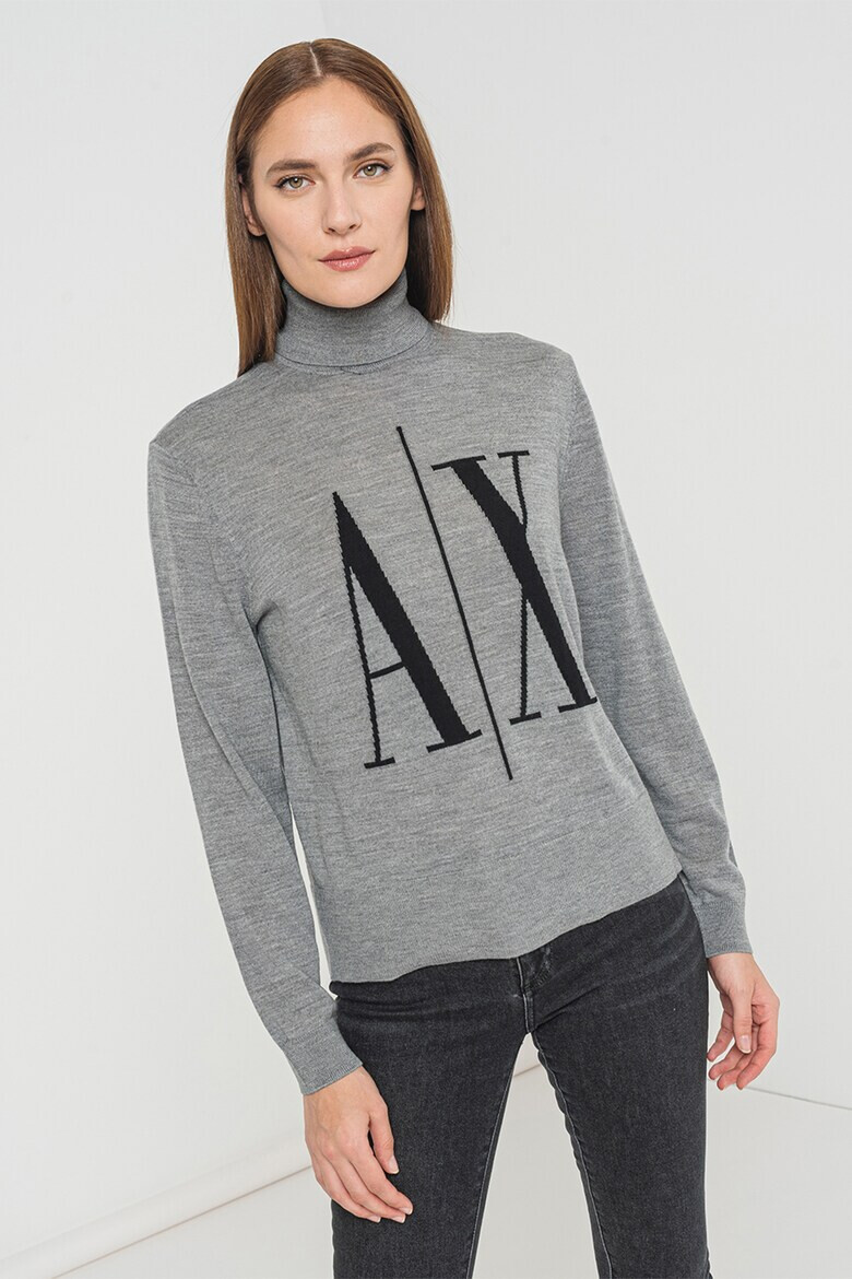 ARMANI EXCHANGE Пуловер с поло и лого - Pepit.bg