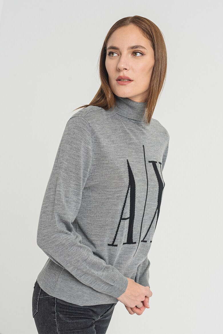 ARMANI EXCHANGE Пуловер с поло и лого - Pepit.bg