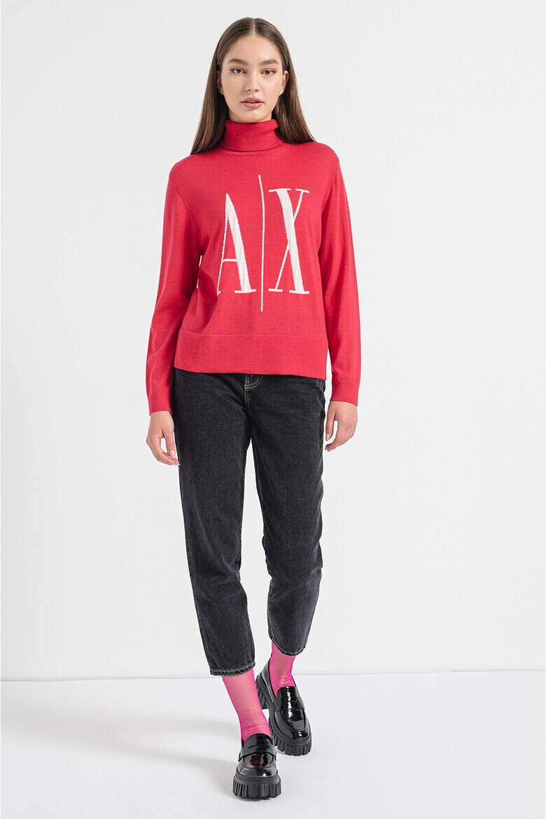 ARMANI EXCHANGE Пуловер с поло и лого - Pepit.bg