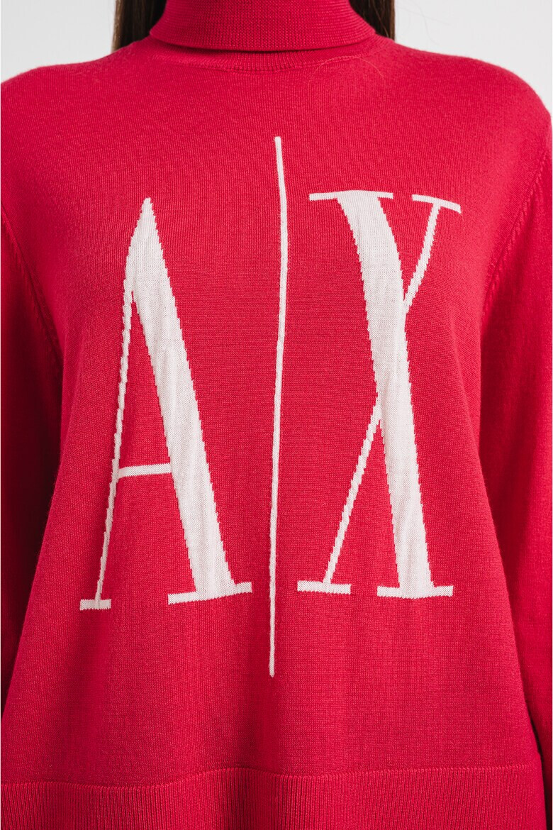 ARMANI EXCHANGE Пуловер с поло и лого - Pepit.bg
