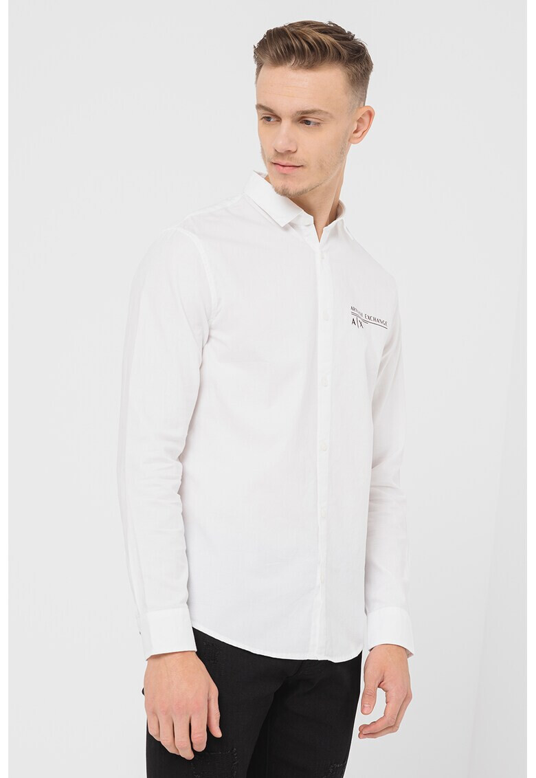 ARMANI EXCHANGE Риза с остра яка и лого - Pepit.bg