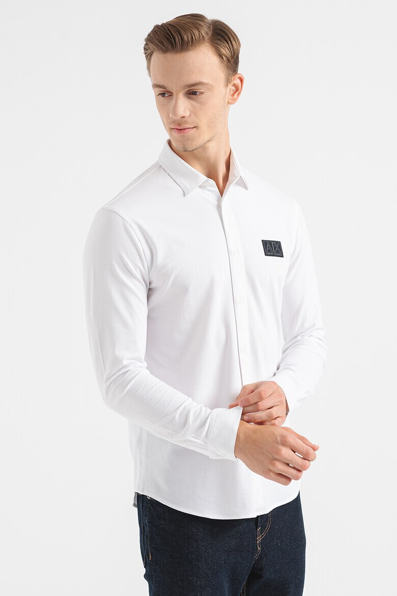 ARMANI EXCHANGE Риза с памук с лога - Pepit.bg