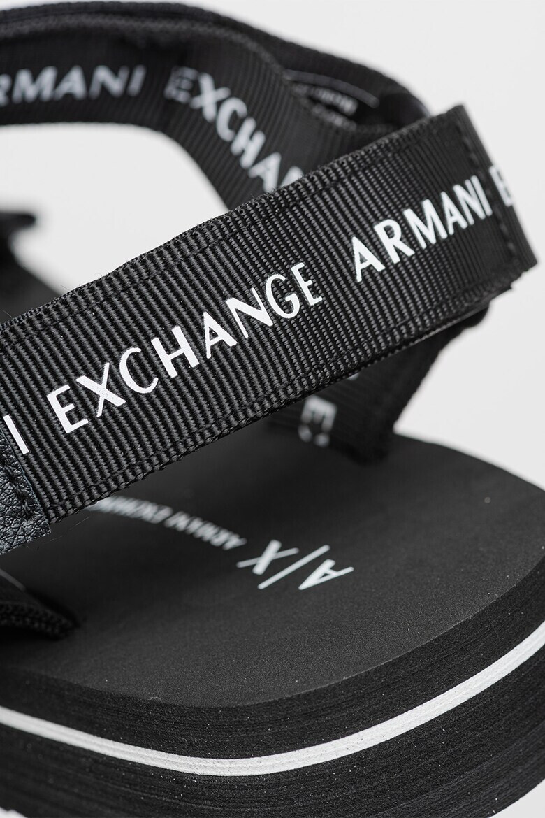 ARMANI EXCHANGE Сандали с велкро и лого - Pepit.bg