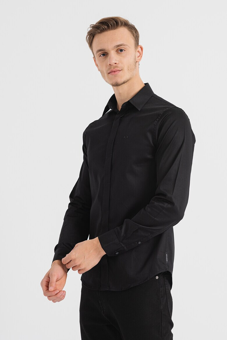 ARMANI EXCHANGE Сатинирана слим риза - Pepit.bg