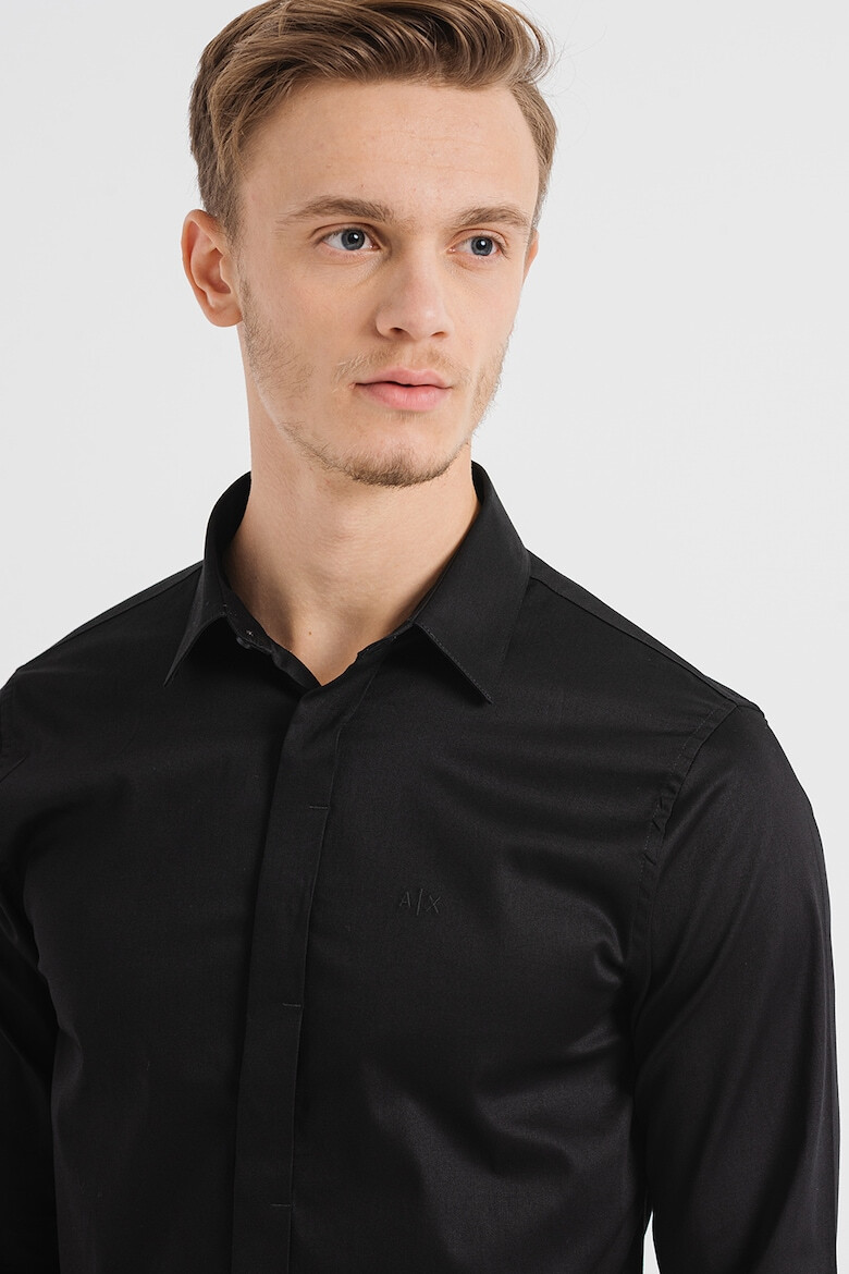 ARMANI EXCHANGE Сатинирана слим риза - Pepit.bg