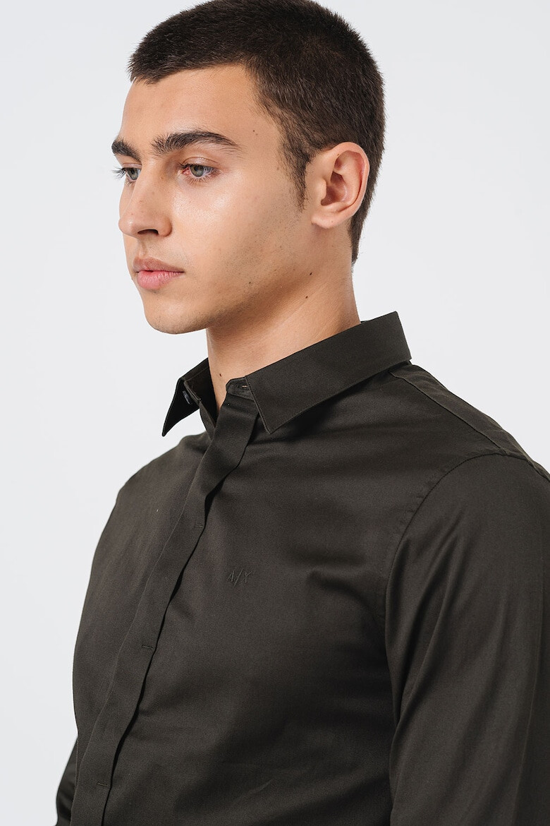 ARMANI EXCHANGE Сатинирана слим риза - Pepit.bg