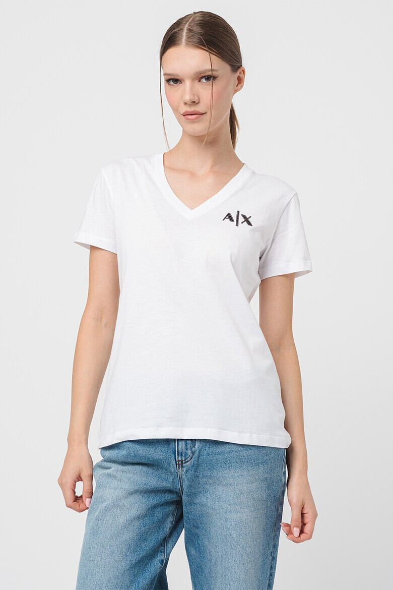 ARMANI EXCHANGE Шпиц тениска с лого - Pepit.bg