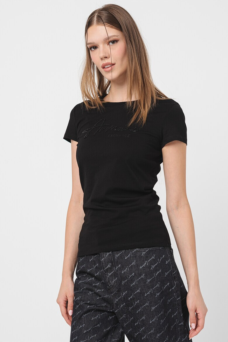 ARMANI EXCHANGE Слим памучна тениска - Pepit.bg