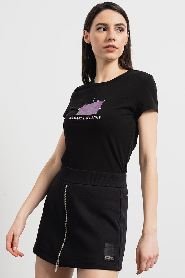ARMANI EXCHANGE Слим тениска с лого - Pepit.bg