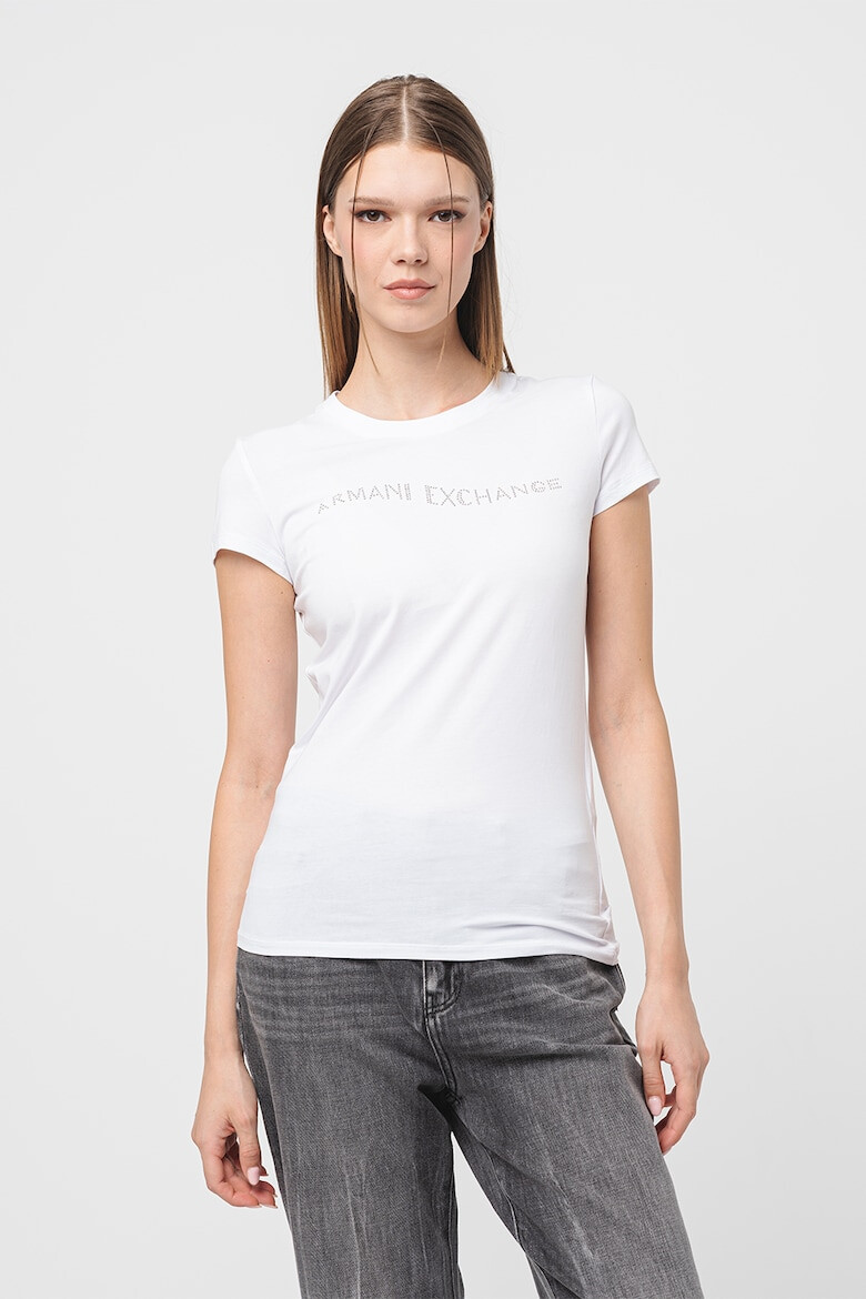 ARMANI EXCHANGE Слим тениска с лого - Pepit.bg