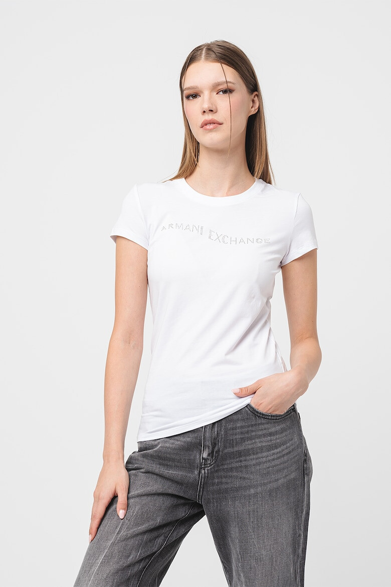 ARMANI EXCHANGE Слим тениска с лого - Pepit.bg