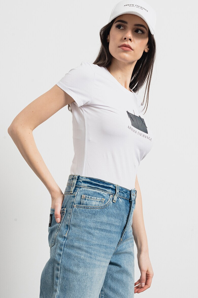 ARMANI EXCHANGE Слим тениска с лого - Pepit.bg