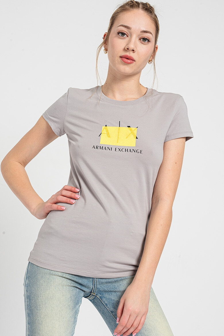 ARMANI EXCHANGE Слим тениска с лого - Pepit.bg