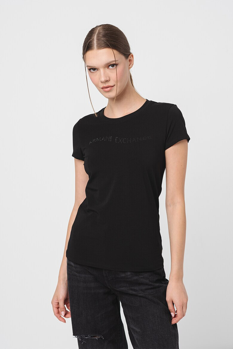 ARMANI EXCHANGE Слим тениска с лого - Pepit.bg