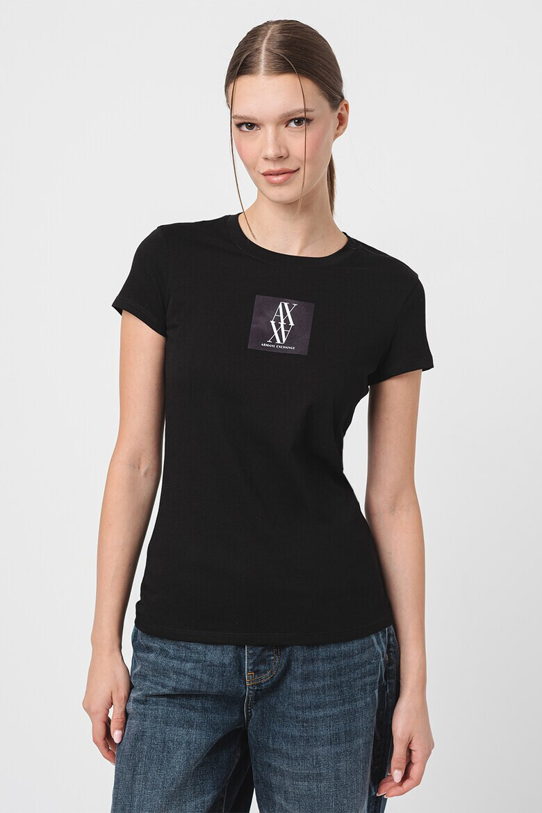 ARMANI EXCHANGE Слим тениска с овално деколте - Pepit.bg