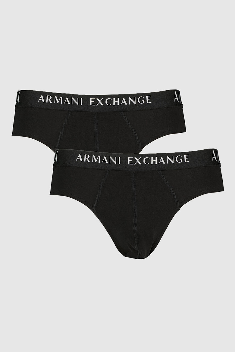 ARMANI EXCHANGE Слипове с лого на талията - 2 чифта - Pepit.bg