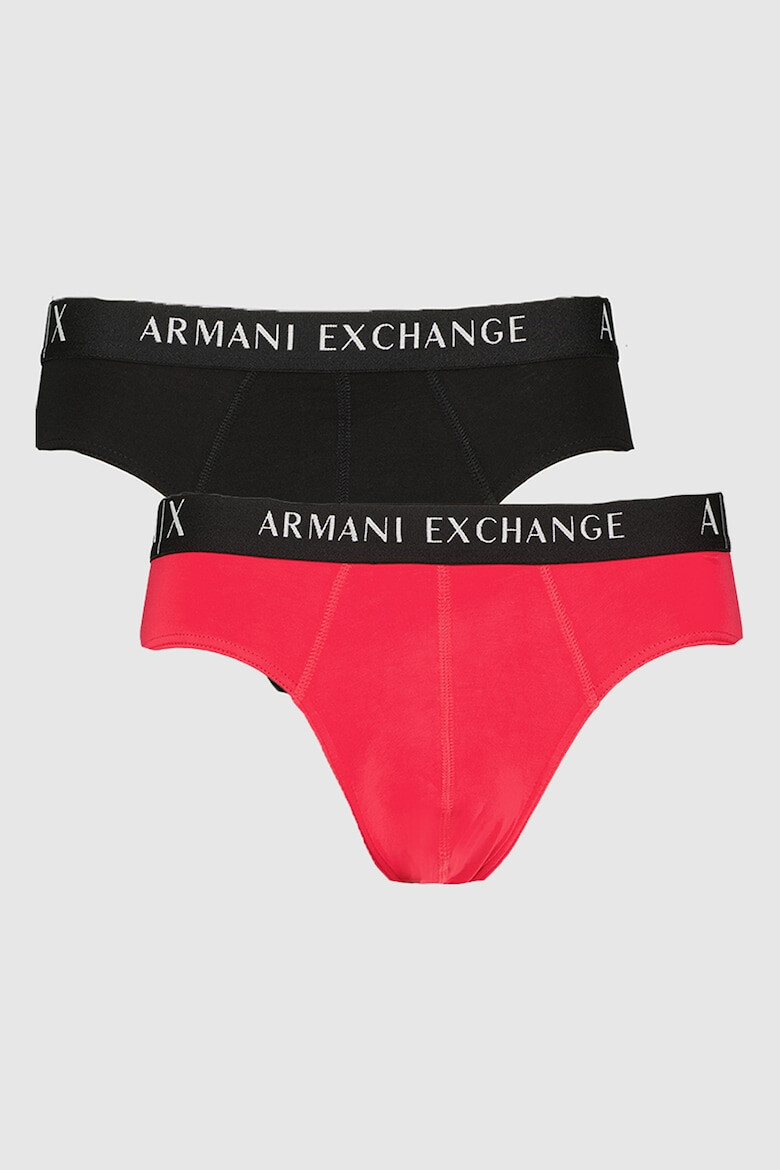 ARMANI EXCHANGE Слипове с лого на талията - 2 чифта - Pepit.bg