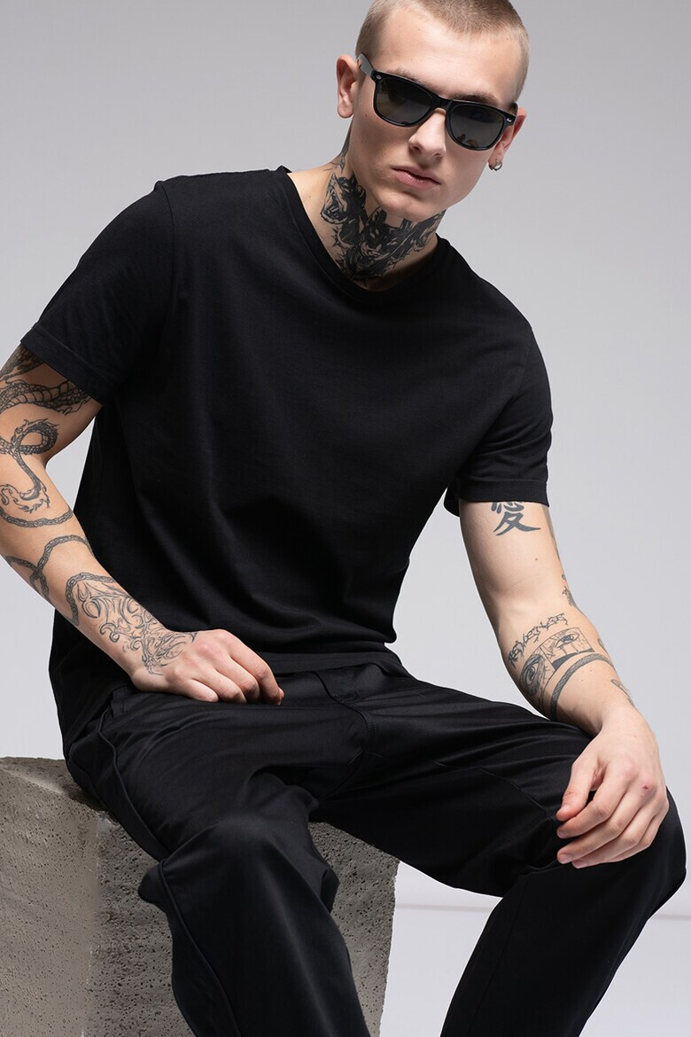 ARMANI EXCHANGE Стандартен панталон с еластична талия - Черен - Pepit.bg