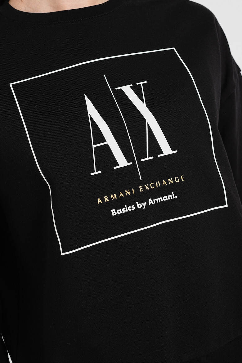 ARMANI EXCHANGE Суитшърт с лого и паднали ръкави - Pepit.bg