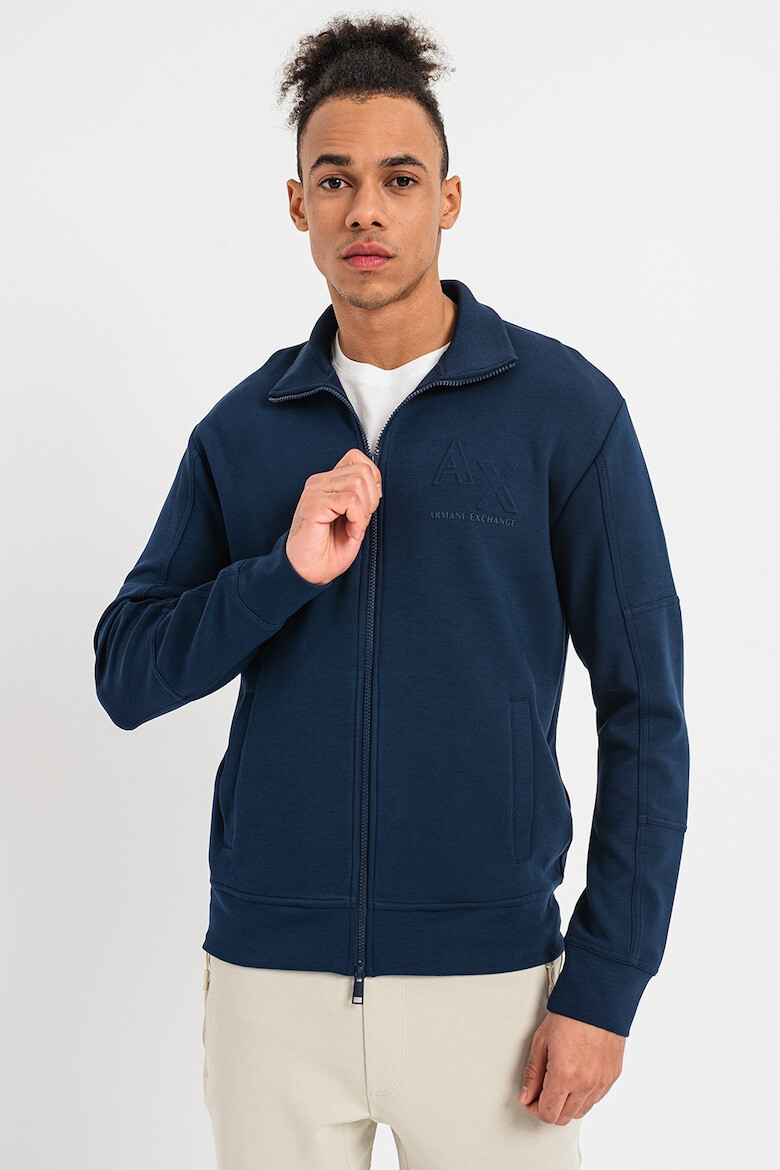 ARMANI EXCHANGE Суитшърт с модал с цип и лого - Pepit.bg