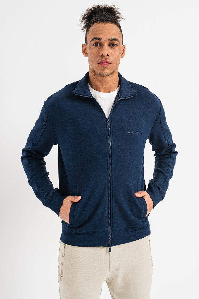 ARMANI EXCHANGE Суитшърт с модал с цип и лого - Pepit.bg