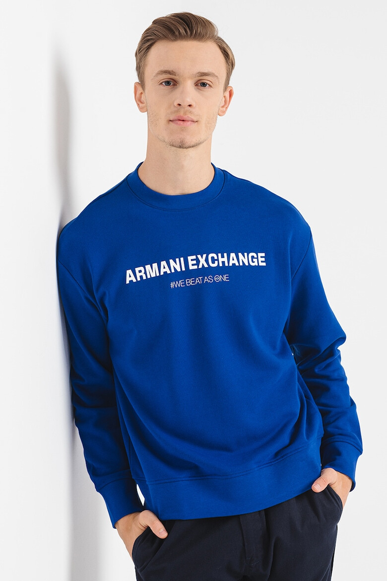 ARMANI EXCHANGE Суитшърт с овално деколте и лого - Pepit.bg