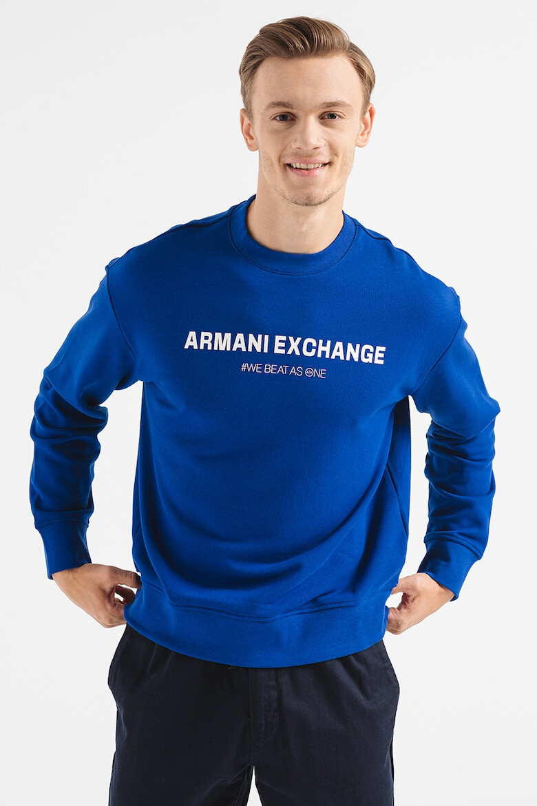 ARMANI EXCHANGE Суитшърт с овално деколте и лого - Pepit.bg