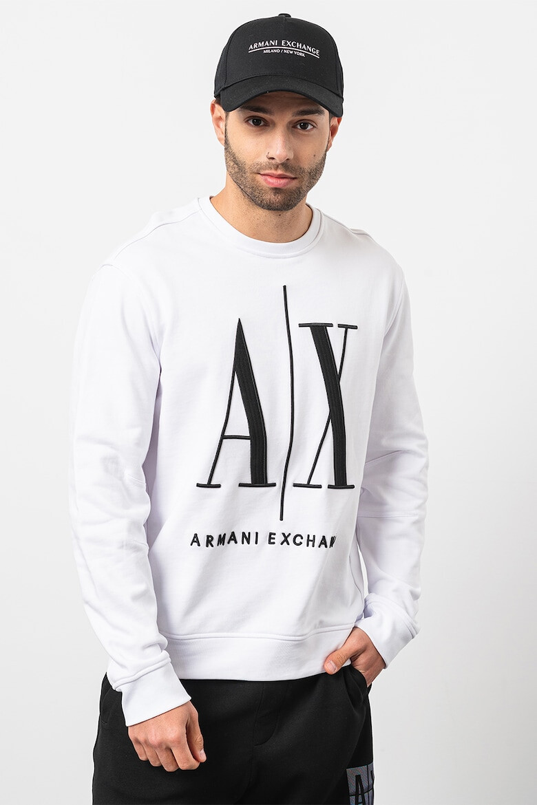 ARMANI EXCHANGE Суитшърт с овално деколте и лого - Pepit.bg